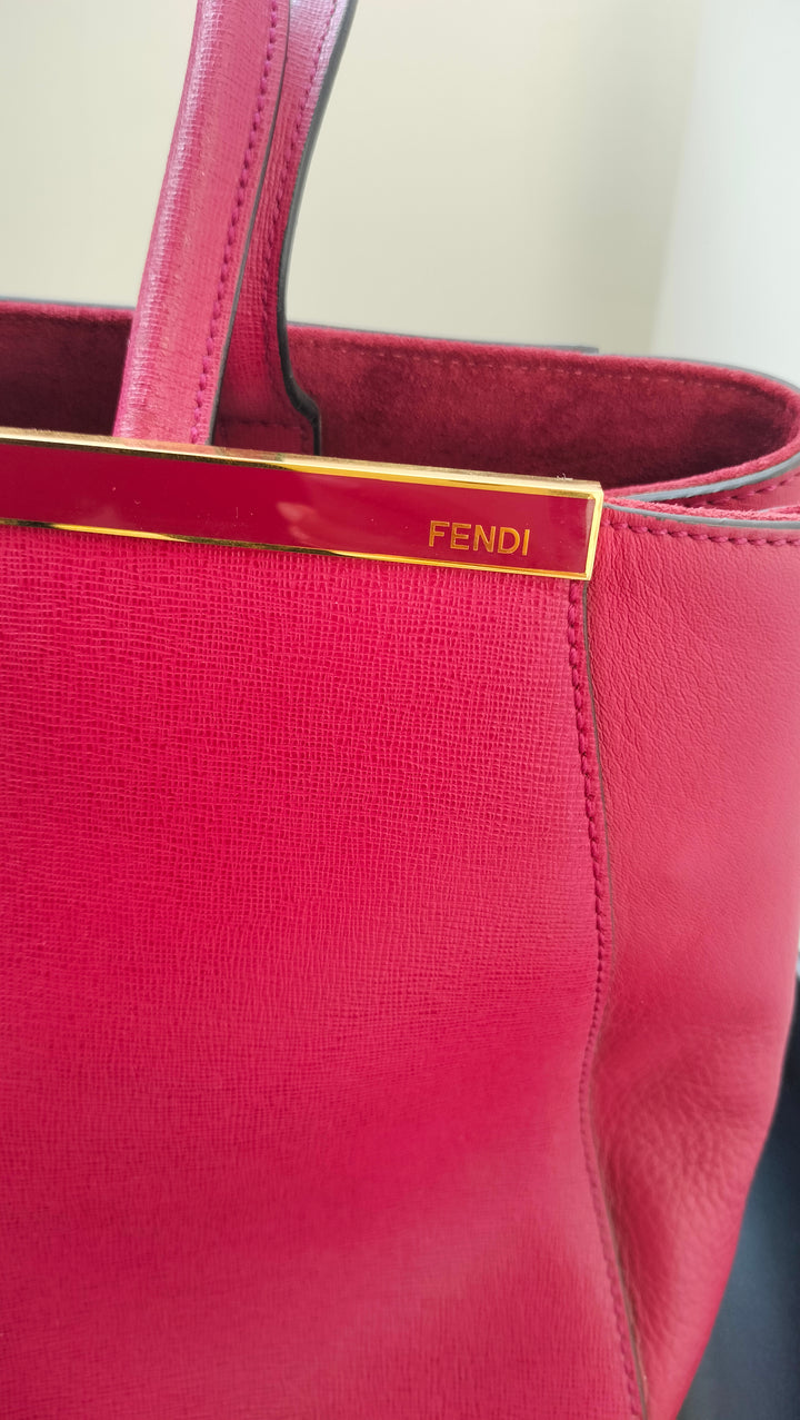 Fendi Pink Leather Large 3Jours Tote