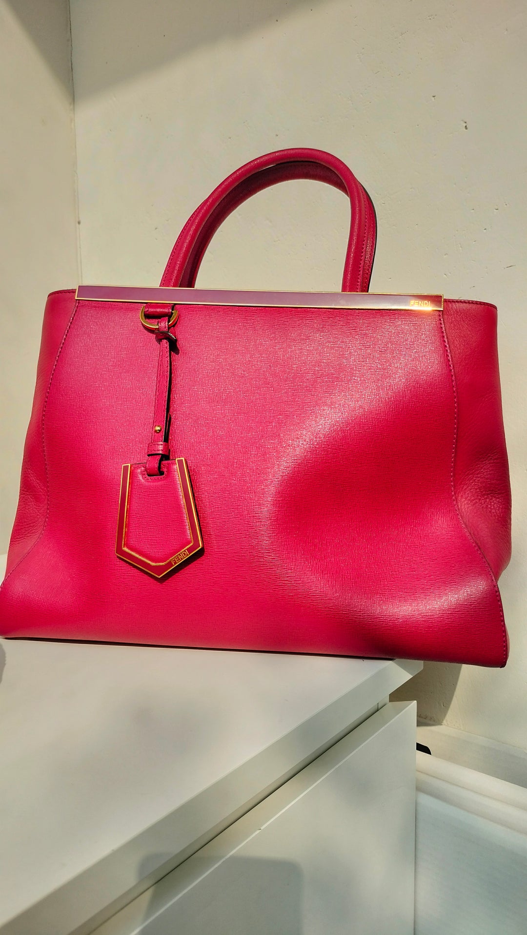 Fendi Pink Leather Large 3Jours Tote