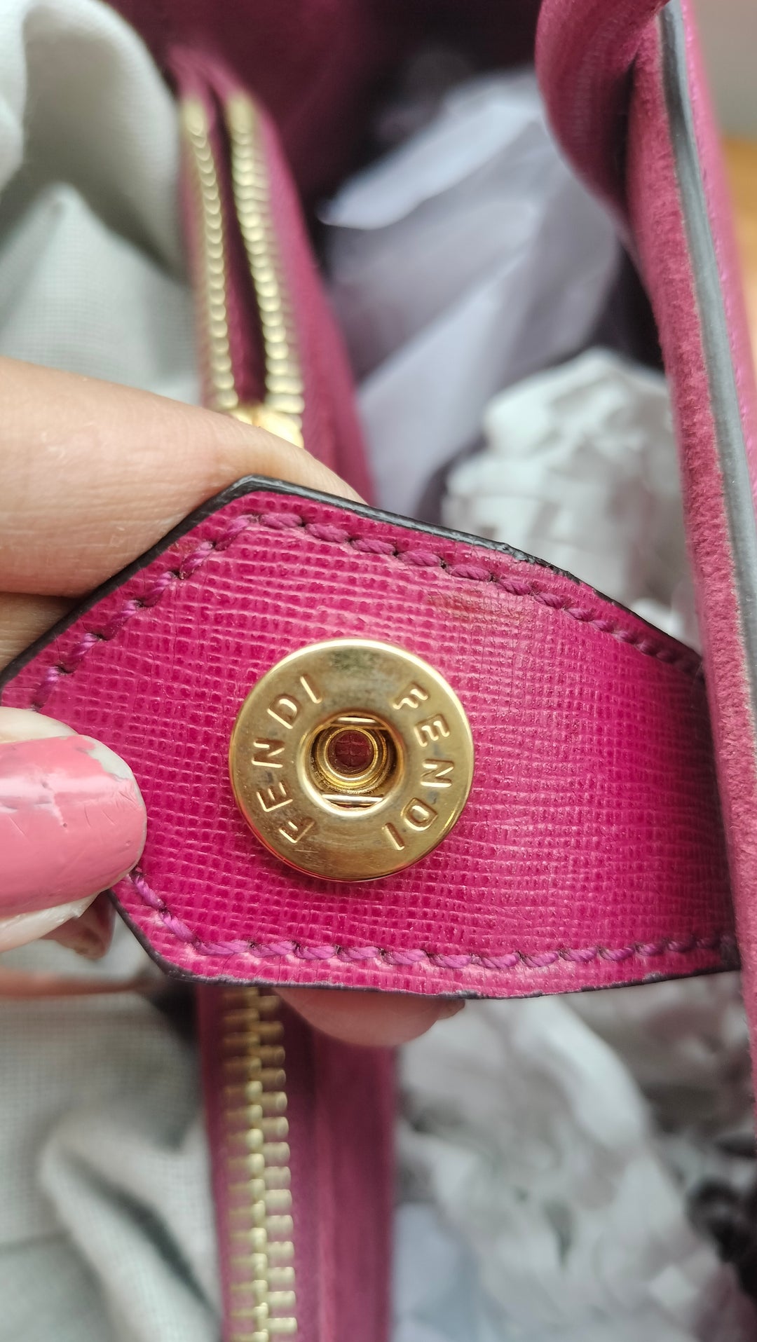 Fendi Pink Leather Large 3Jours Tote