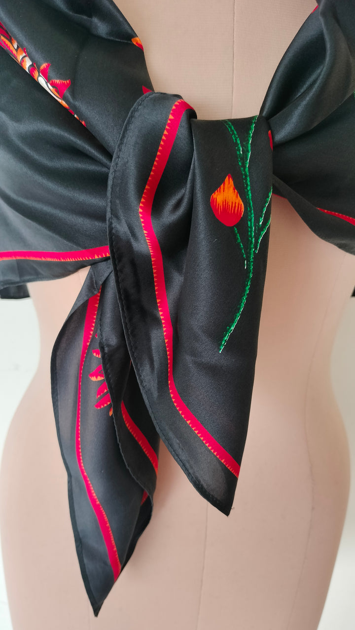 Rohit Bal Guldasta Silk Scarf