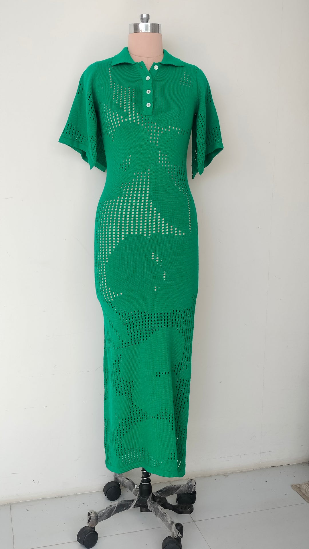 Lovebirds Green Knit Maxi Dress