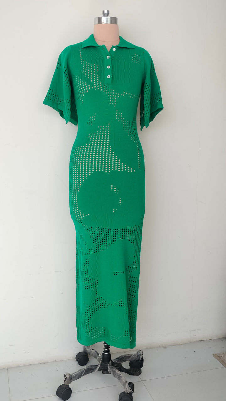 Lovebirds Green Knit Maxi Dress