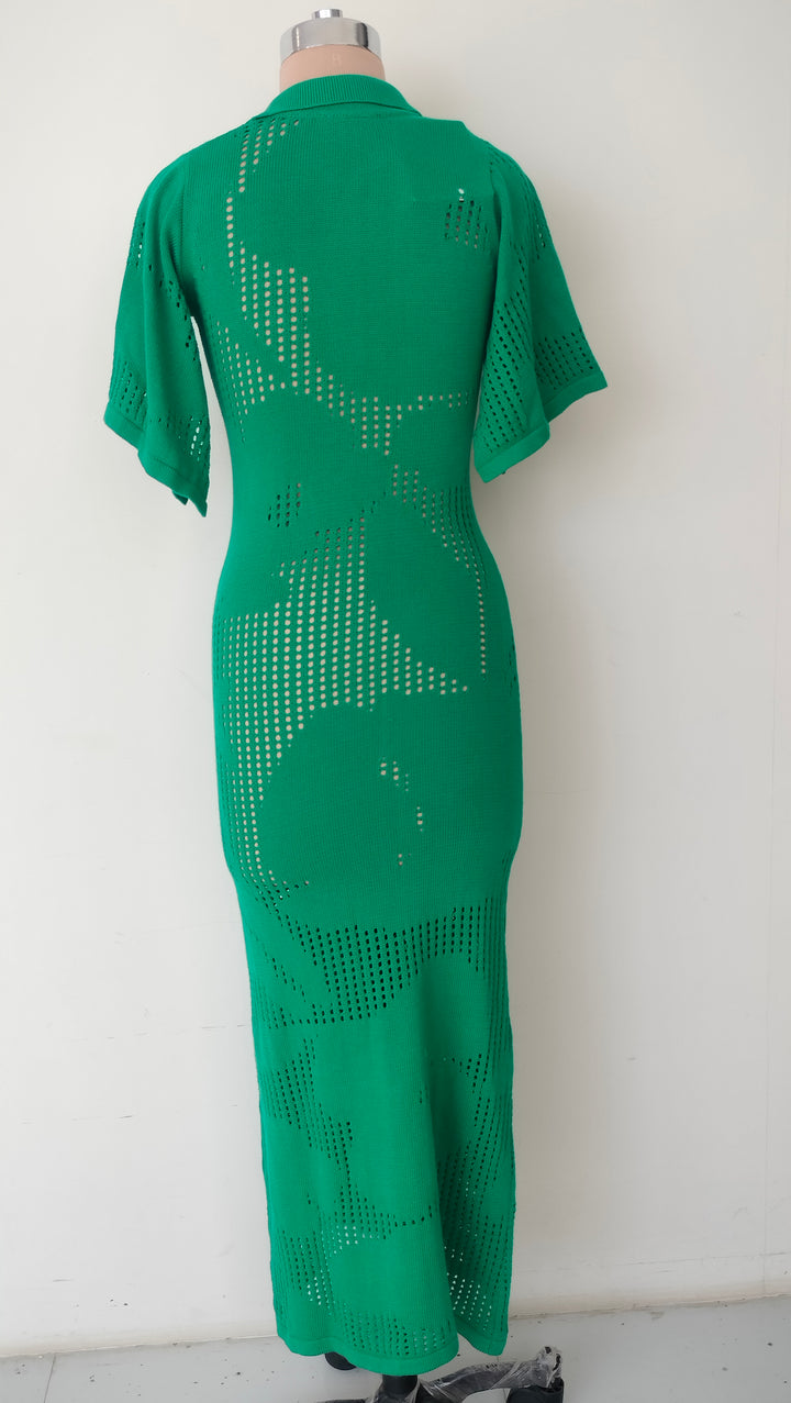 Lovebirds Green Knit Maxi Dress