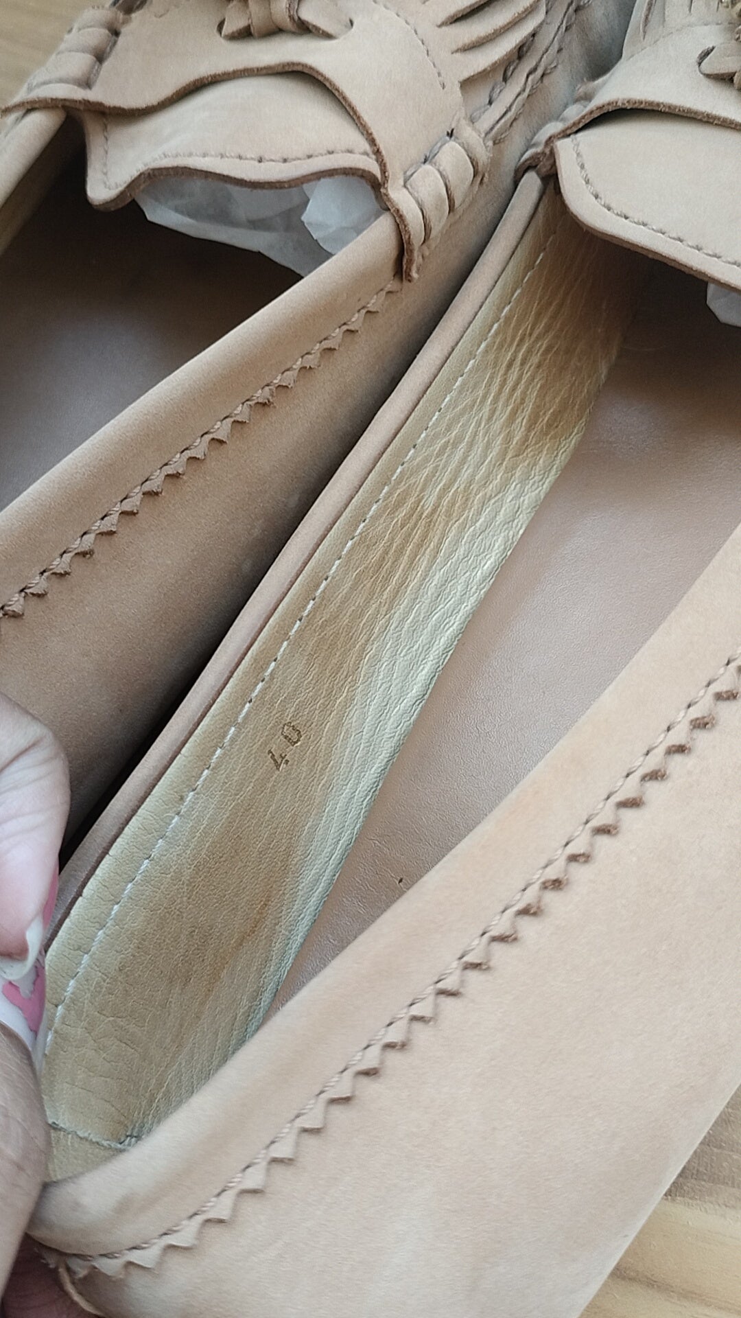 Tod’s Beige Suede Tassel Loafers Size 40
