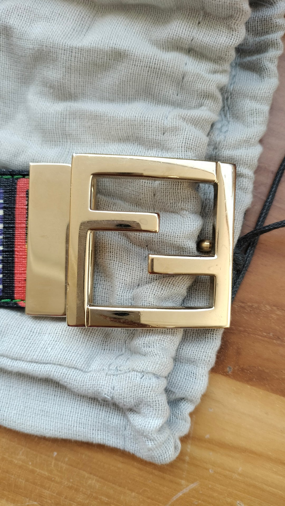 Fendi Multicolor Zucca Coated Canvas and Leather FF Logo Reversible Belt