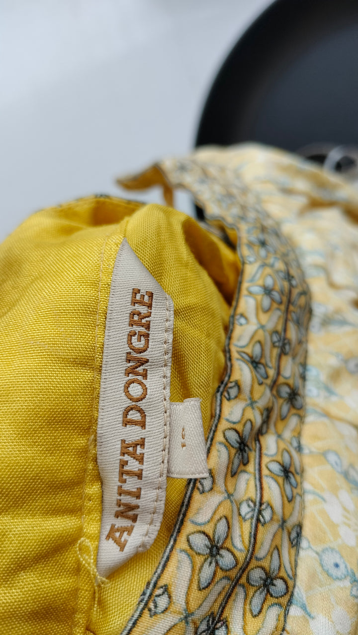 Anita Dongre Yellow Printed Lehenga Set