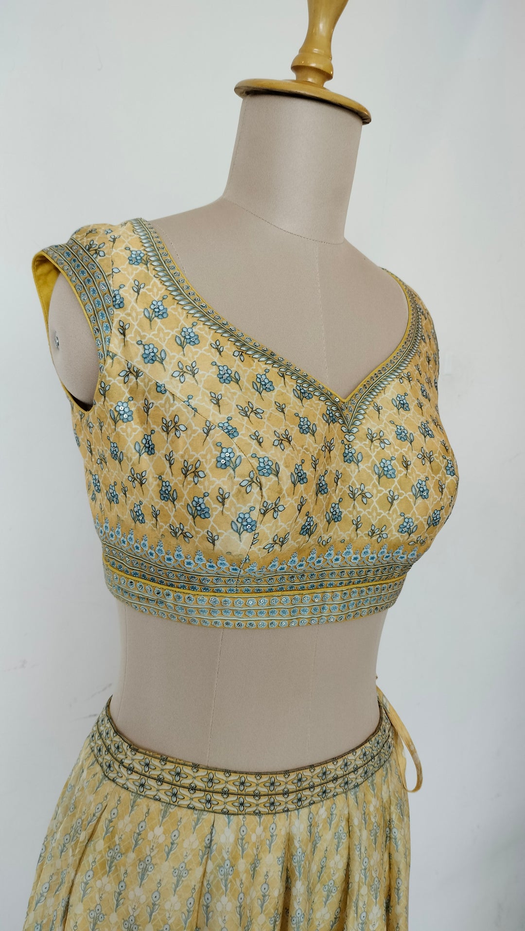 Anita Dongre Yellow Printed Lehenga Set