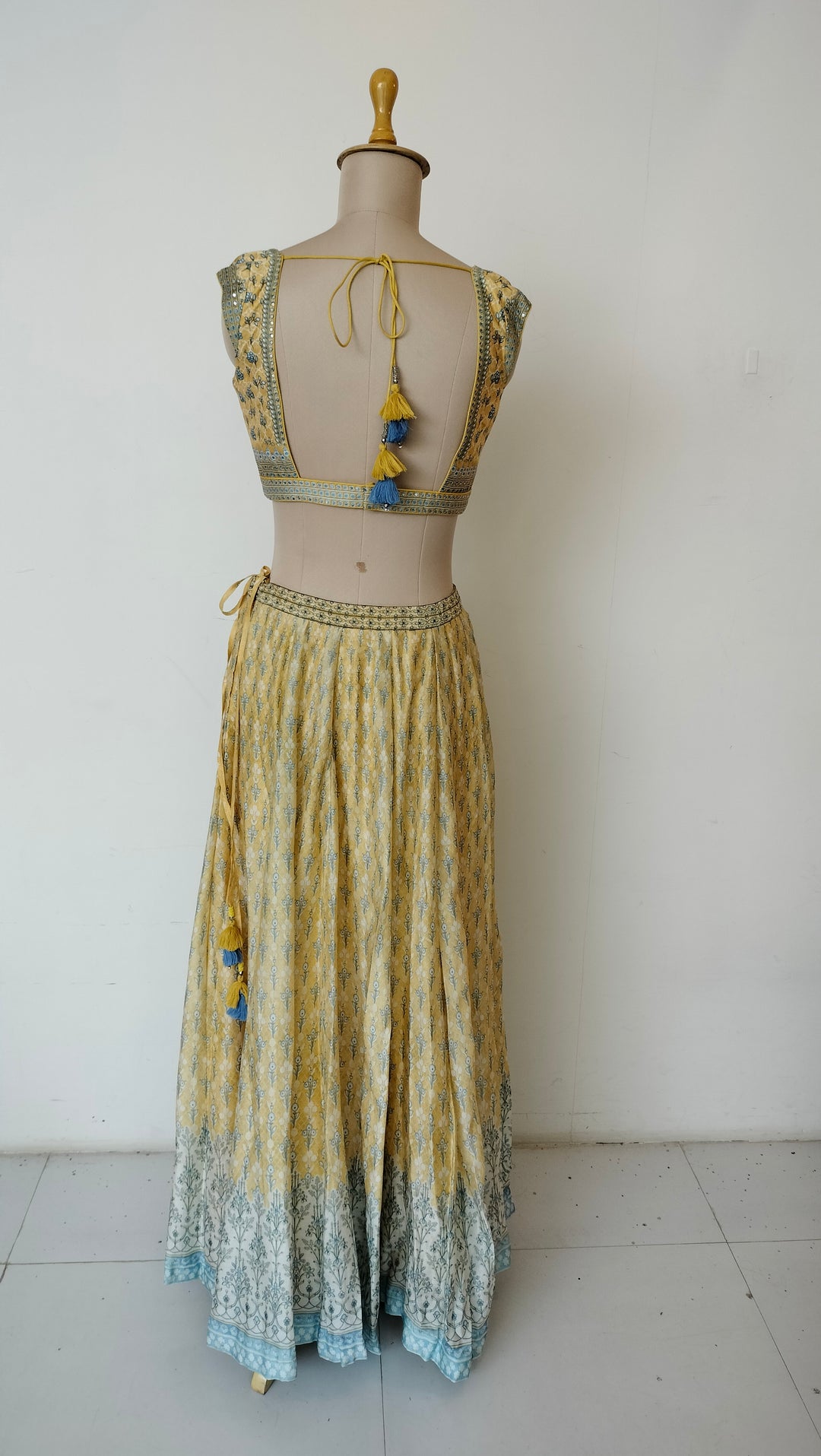 Anita Dongre Yellow Printed Lehenga Set