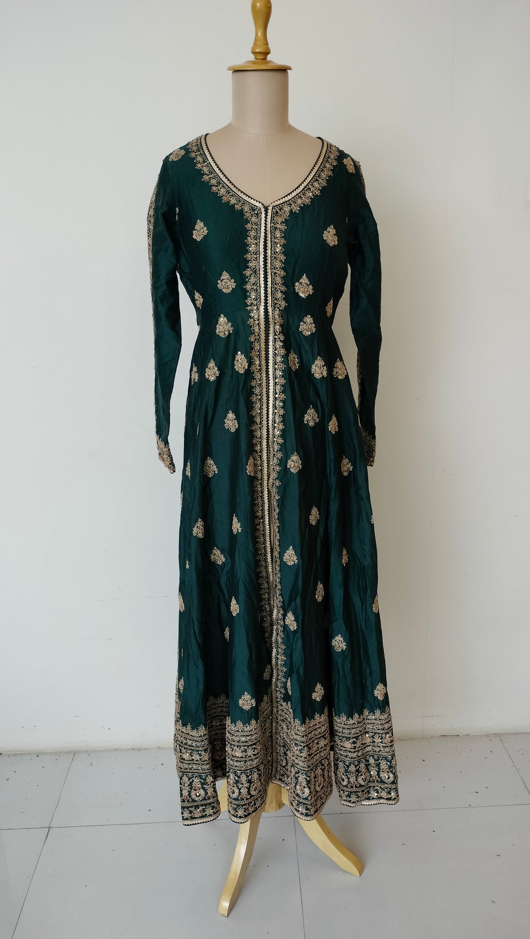Megha & Jigar Emerald Anarkali Set