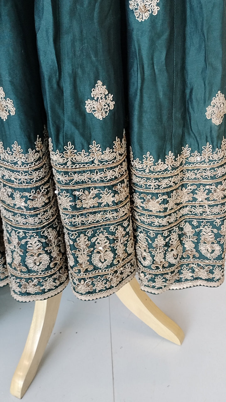 Megha & Jigar Emerald Anarkali Set