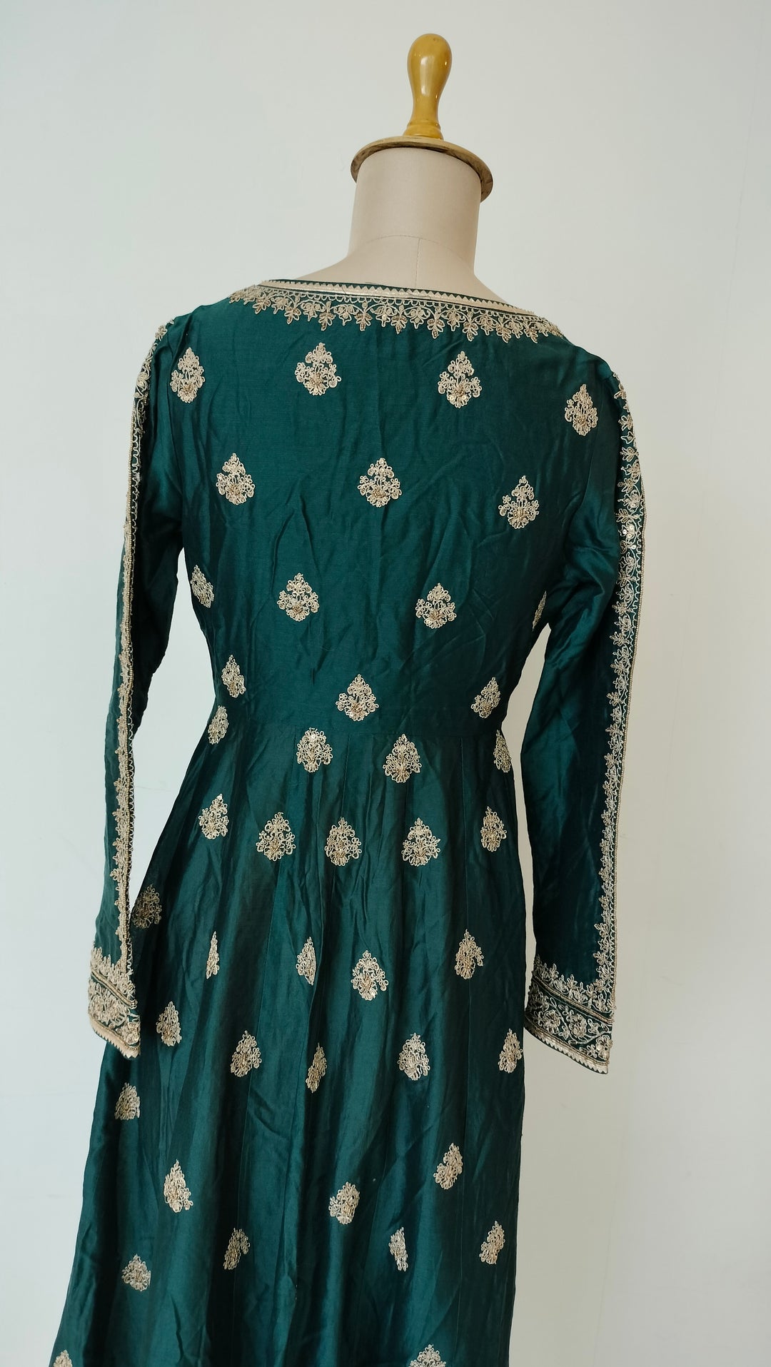 Megha & Jigar Emerald Anarkali Set