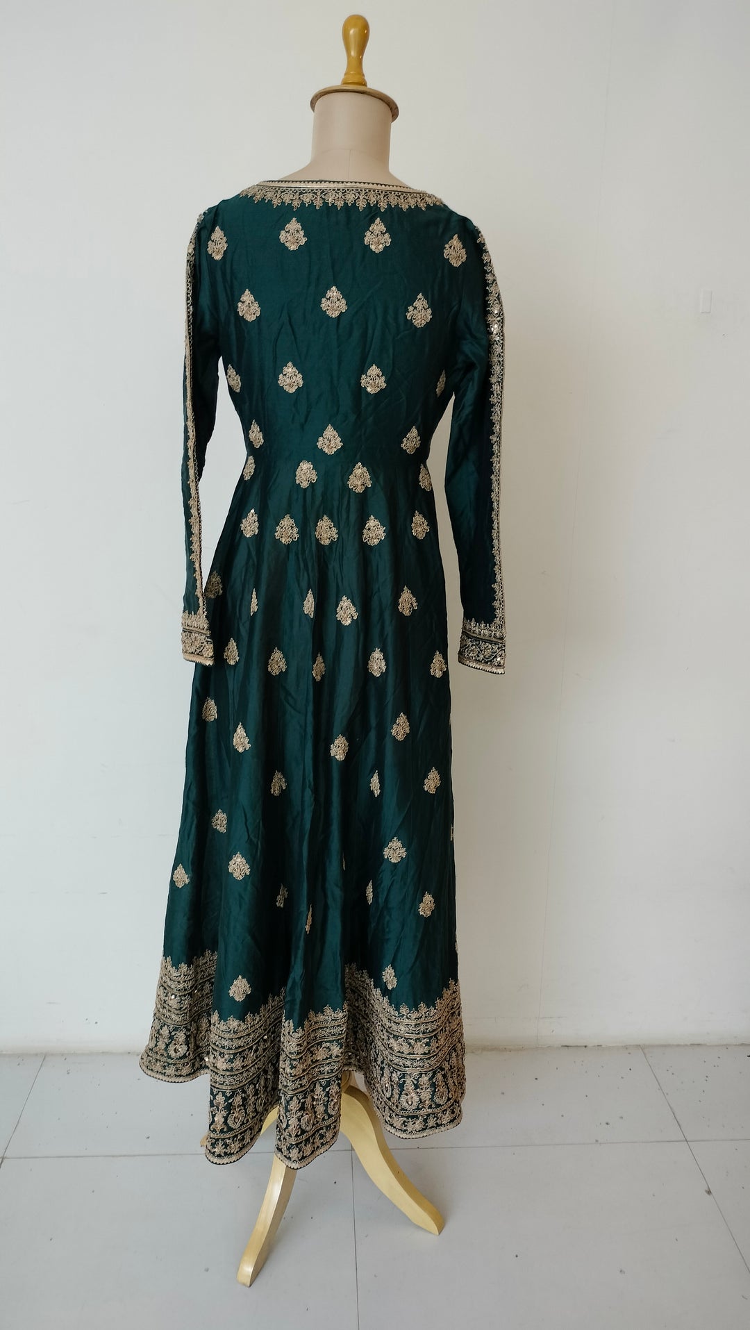 Megha & Jigar Emerald Anarkali Set