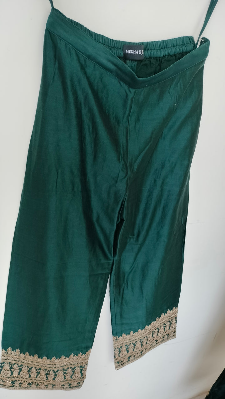 Megha & Jigar Emerald Anarkali Set