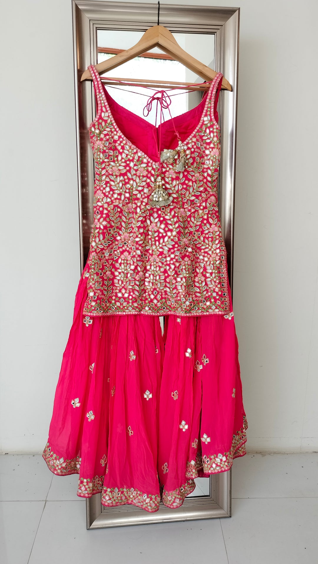 Tamanna Punjabi Kapoor Hot Pink Embellished Sharara Set
