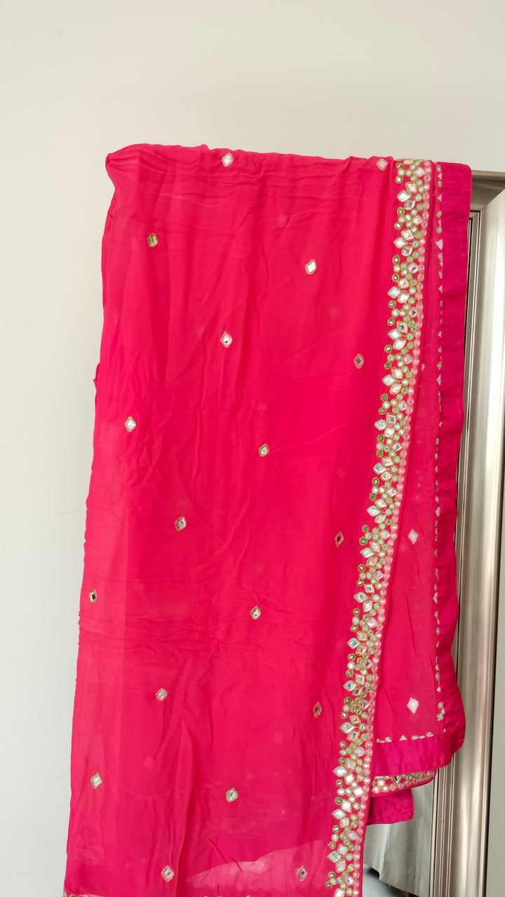 Tamanna Punjabi Kapoor Hot Pink Embellished Sharara Set