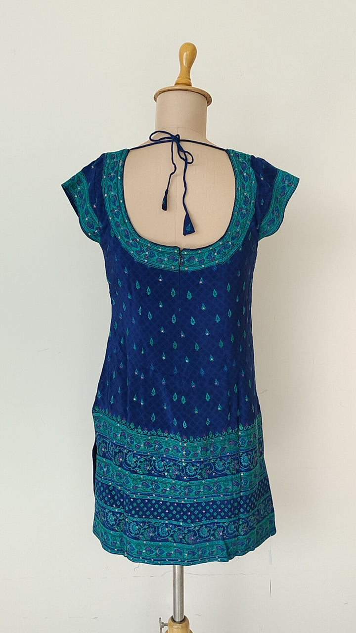 Ritu Kumar Blue Embroidered Kurta Set