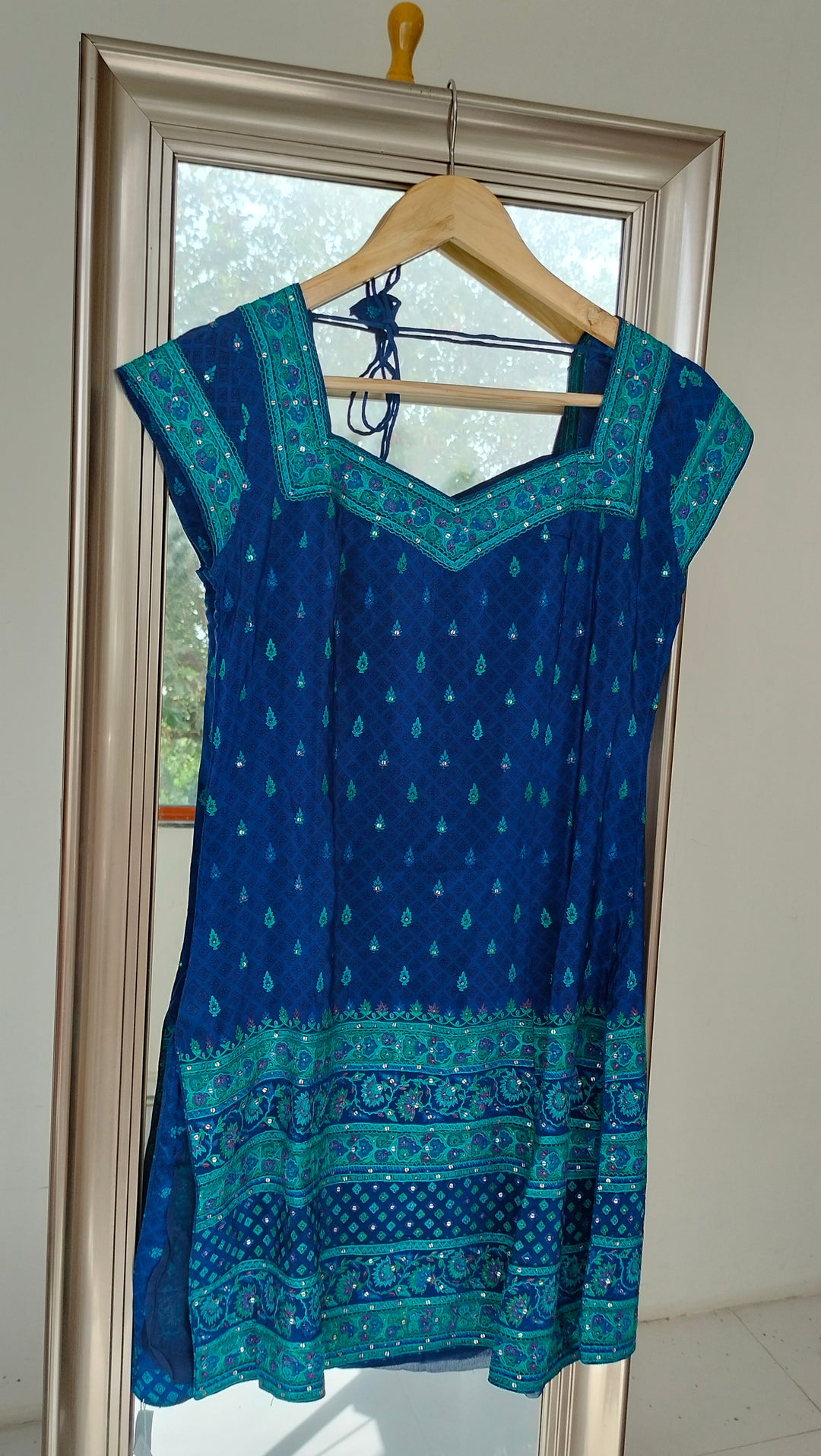Ritu Kumar Blue Embroidered Kurta Set