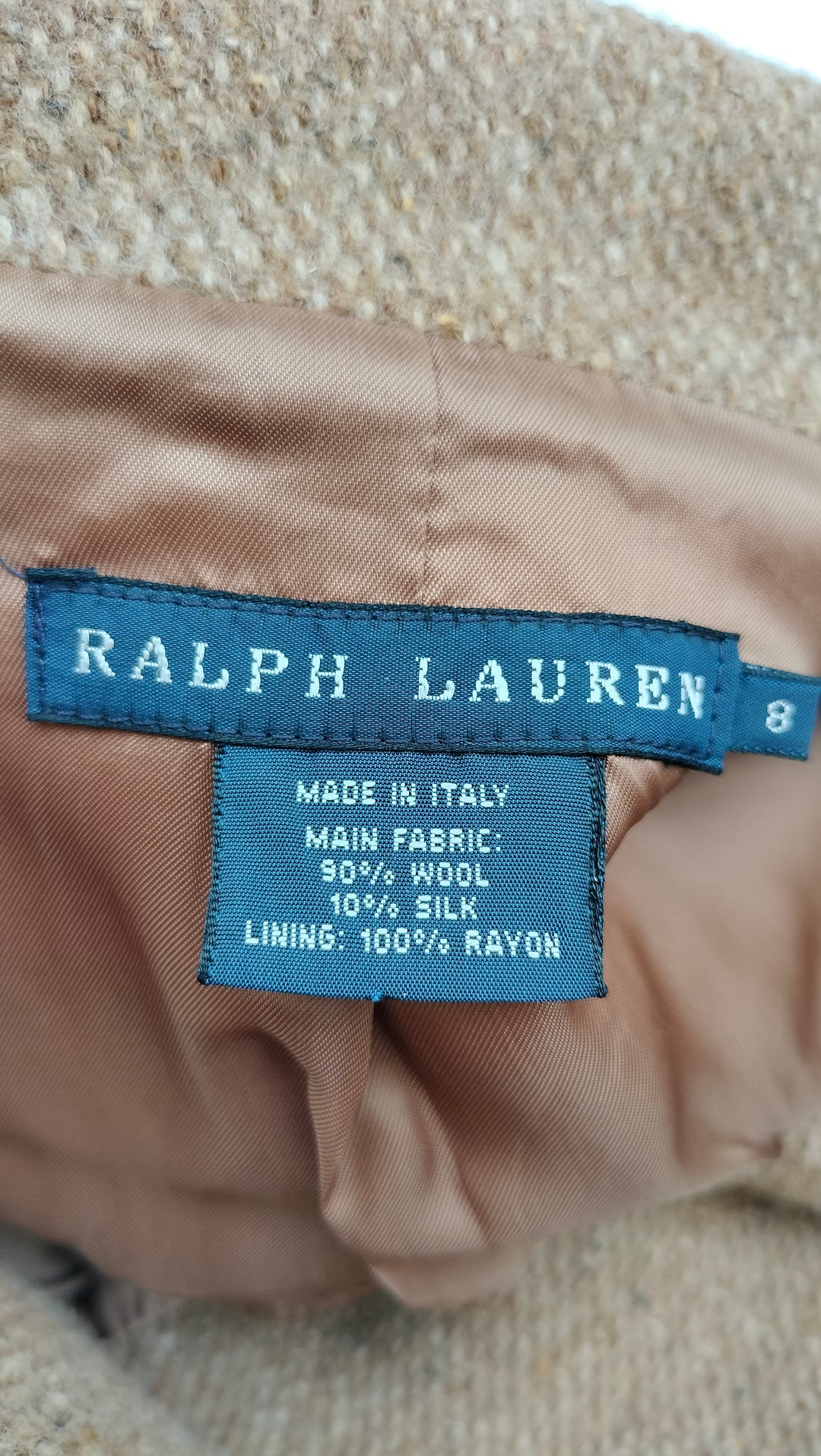 Ralph Lauren Tweed Belted Blazer Jacket