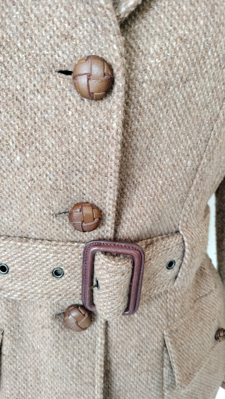 Ralph Lauren Tweed Belted Blazer Jacket