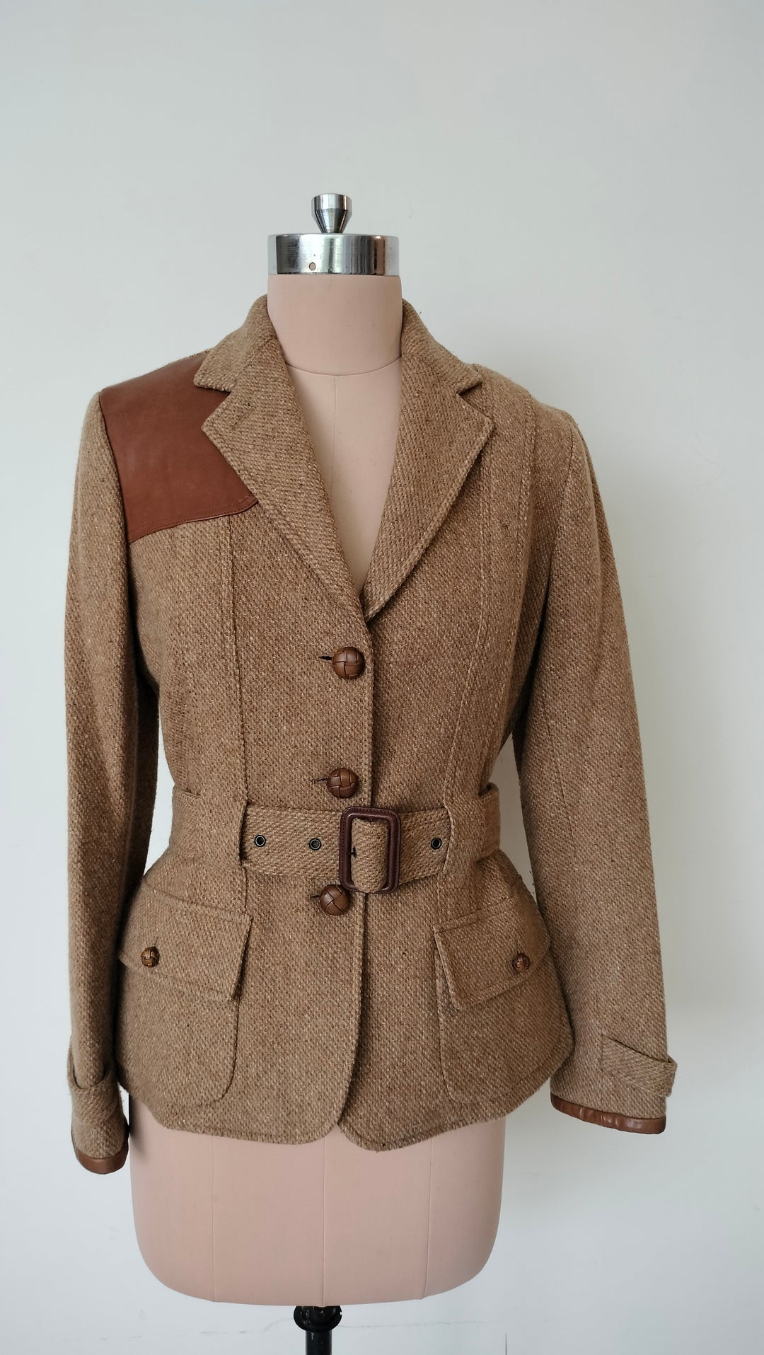 Ralph Lauren Tweed Belted Blazer Jacket