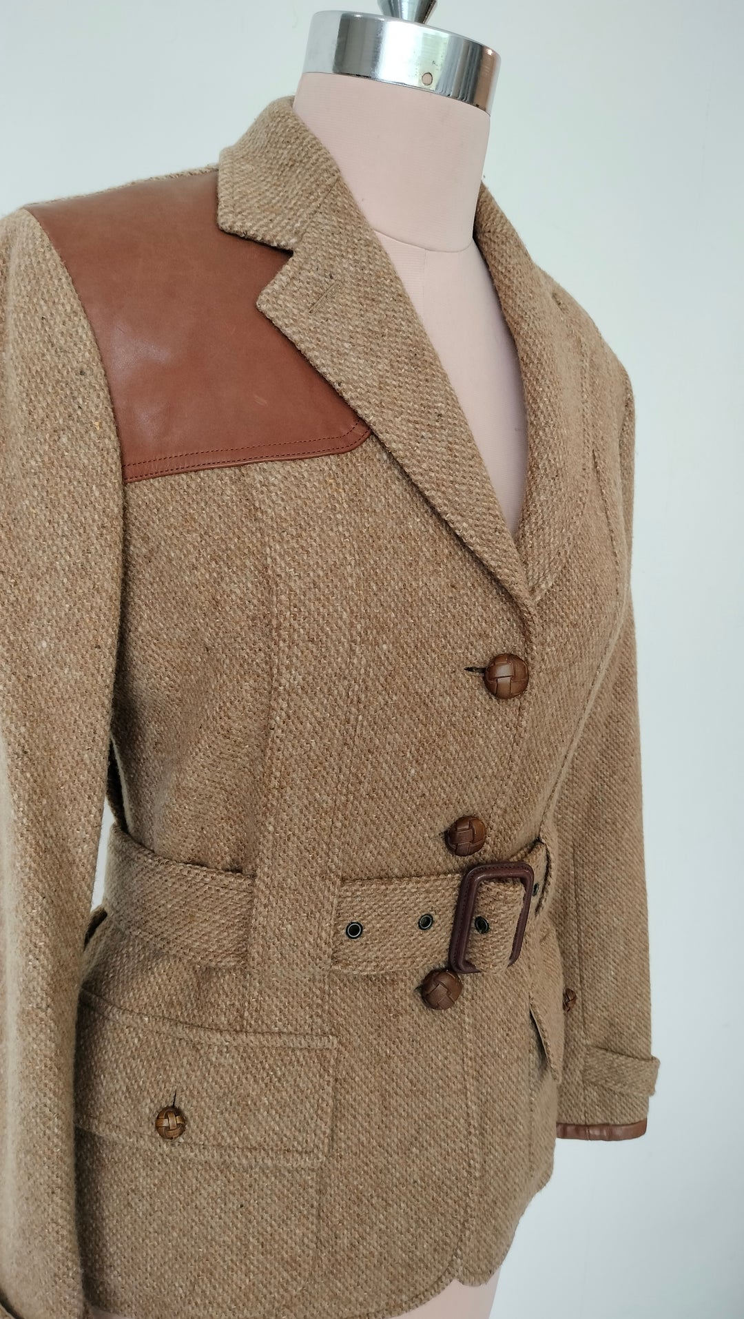 Ralph Lauren Tweed Belted Blazer Jacket