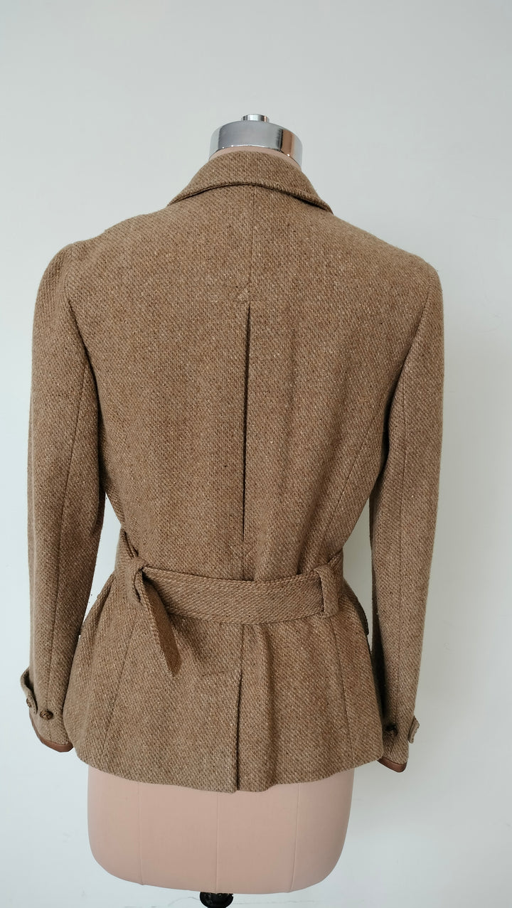 Ralph Lauren Tweed Belted Blazer Jacket