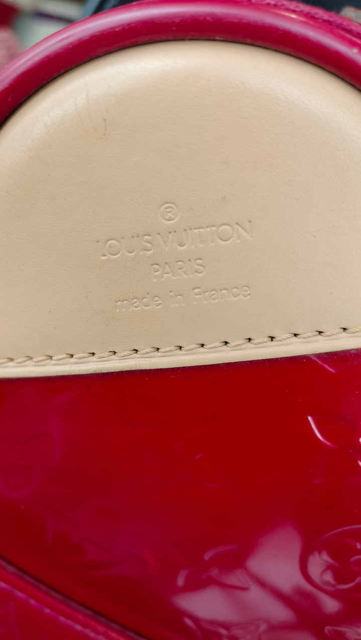 Louis Vuitton Red Monogram Vernis Pegase 45 Luggage