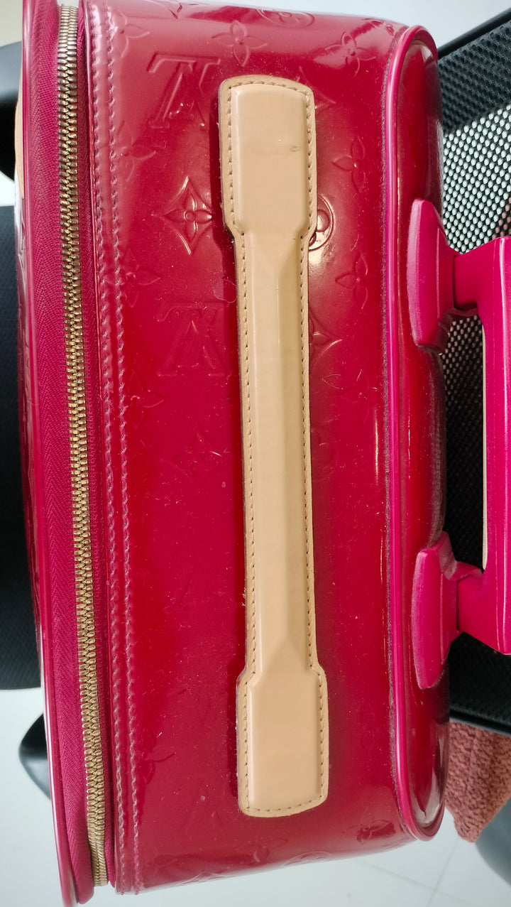Louis Vuitton Red Monogram Vernis Pegase 45 Luggage