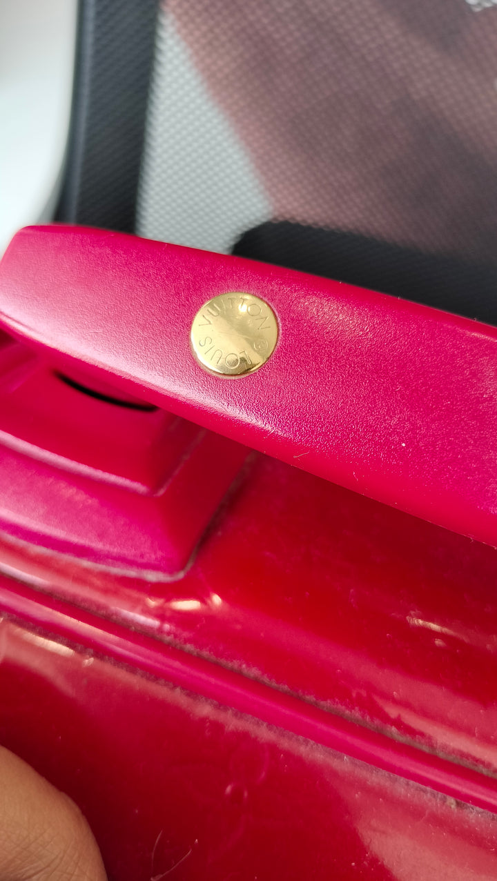 Louis Vuitton Red Monogram Vernis Pegase 45 Luggage