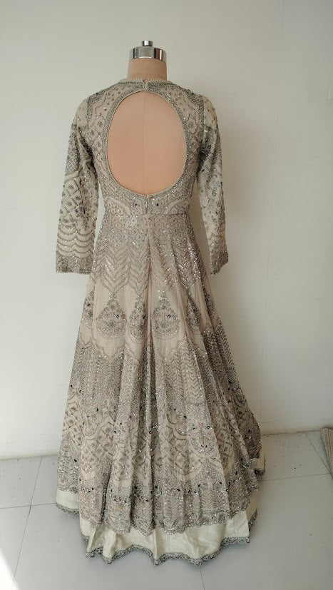 Jayanti Reddy Ivory Embellished Jacket and Skirt Set