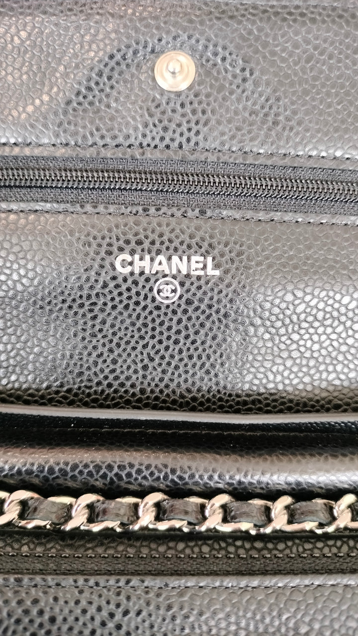 Chanel Black Caviar Small Leather Shoulder Bag