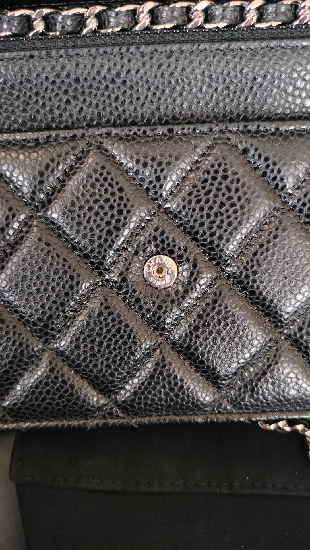 Chanel Black Caviar Small Leather Shoulder Bag