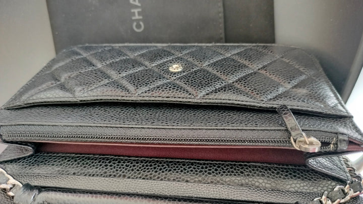 Chanel Black Caviar Small Leather Shoulder Bag