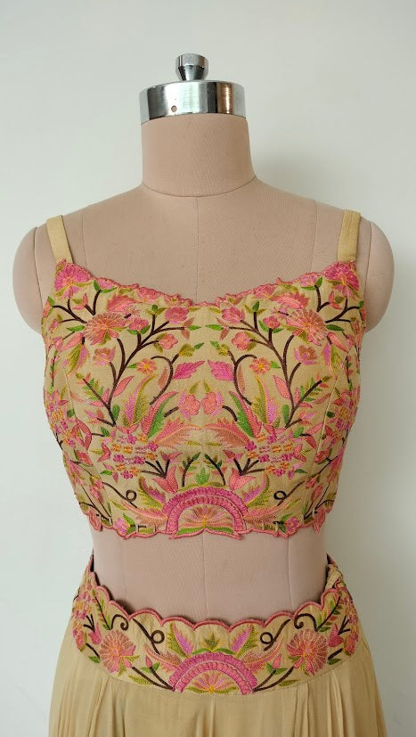 Liz Paul Pastel Embroidered Co-ord Set