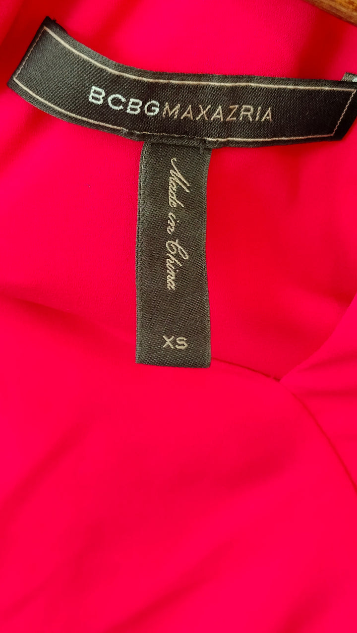 BCBG MAXAZRIA Red Cut-Out Neck Jumpsuit
