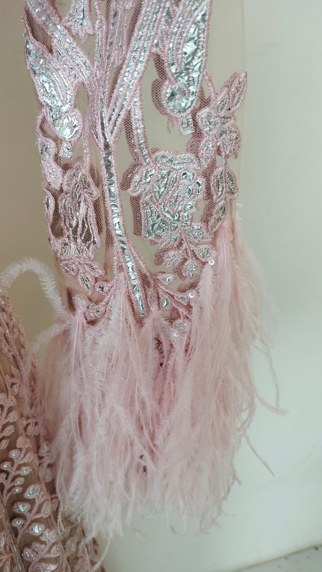 Falguni Shane Peacock Blush Pink Embroidered Gown Set