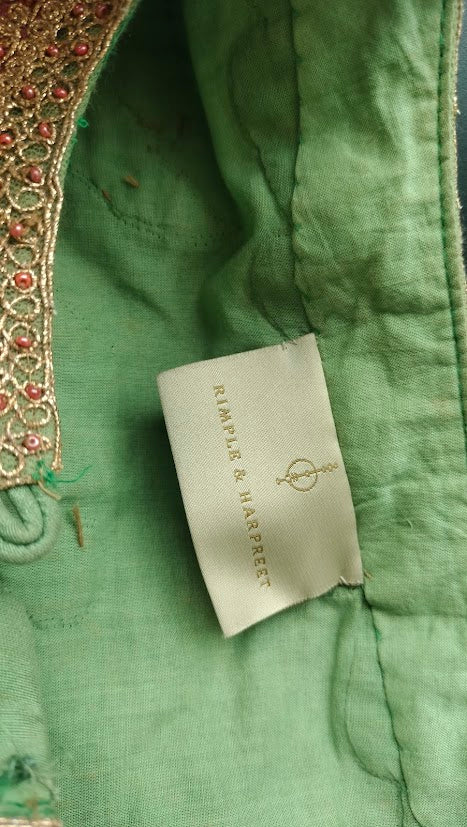 Rimple & Harpreet Green Embroidered Sharara Set
