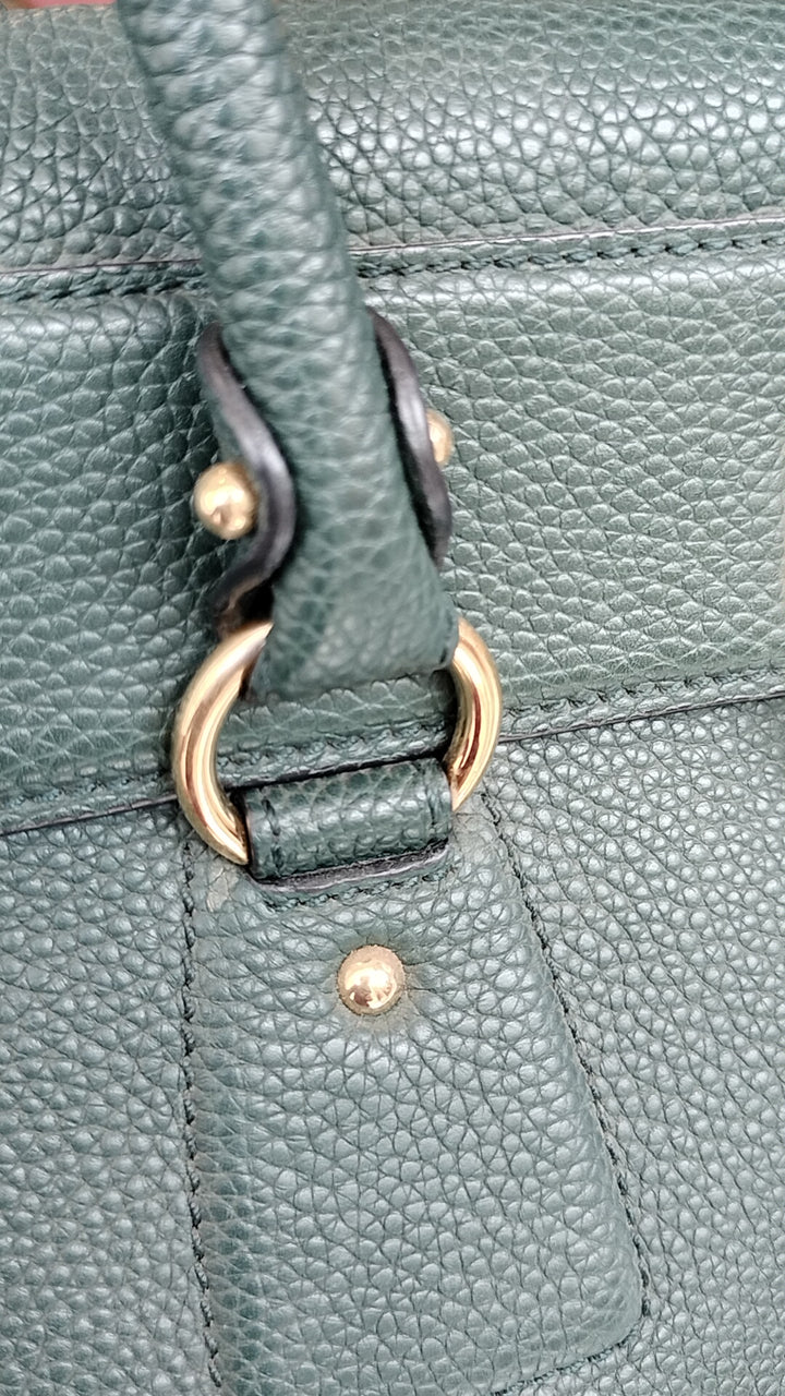 Salvatore Ferragamo Green Leather Satchel