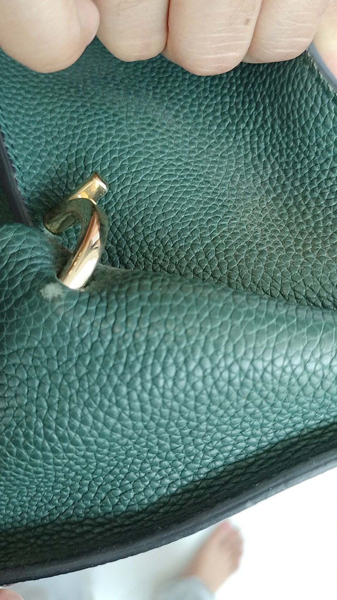 Salvatore Ferragamo Green Leather Satchel