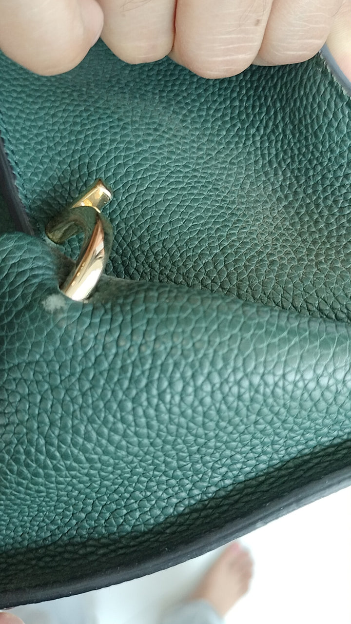Salvatore Ferragamo Green Leather Satchel