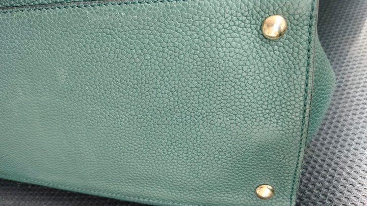 Salvatore Ferragamo Green Leather Satchel