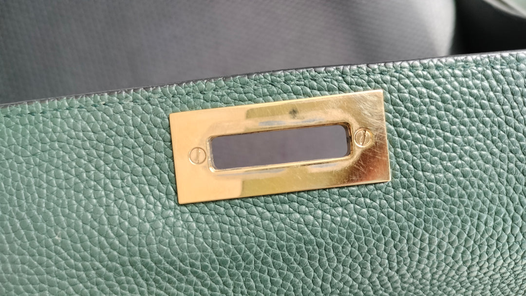 Salvatore Ferragamo Green Leather Satchel