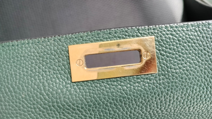Salvatore Ferragamo Green Leather Satchel