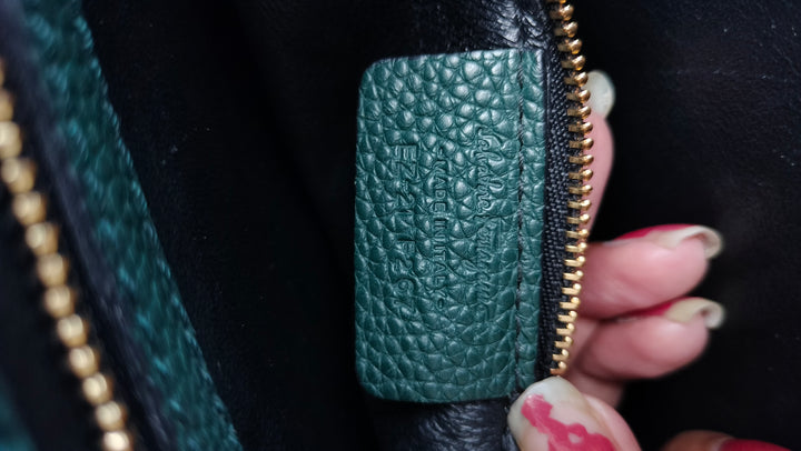 Salvatore Ferragamo Green Leather Satchel