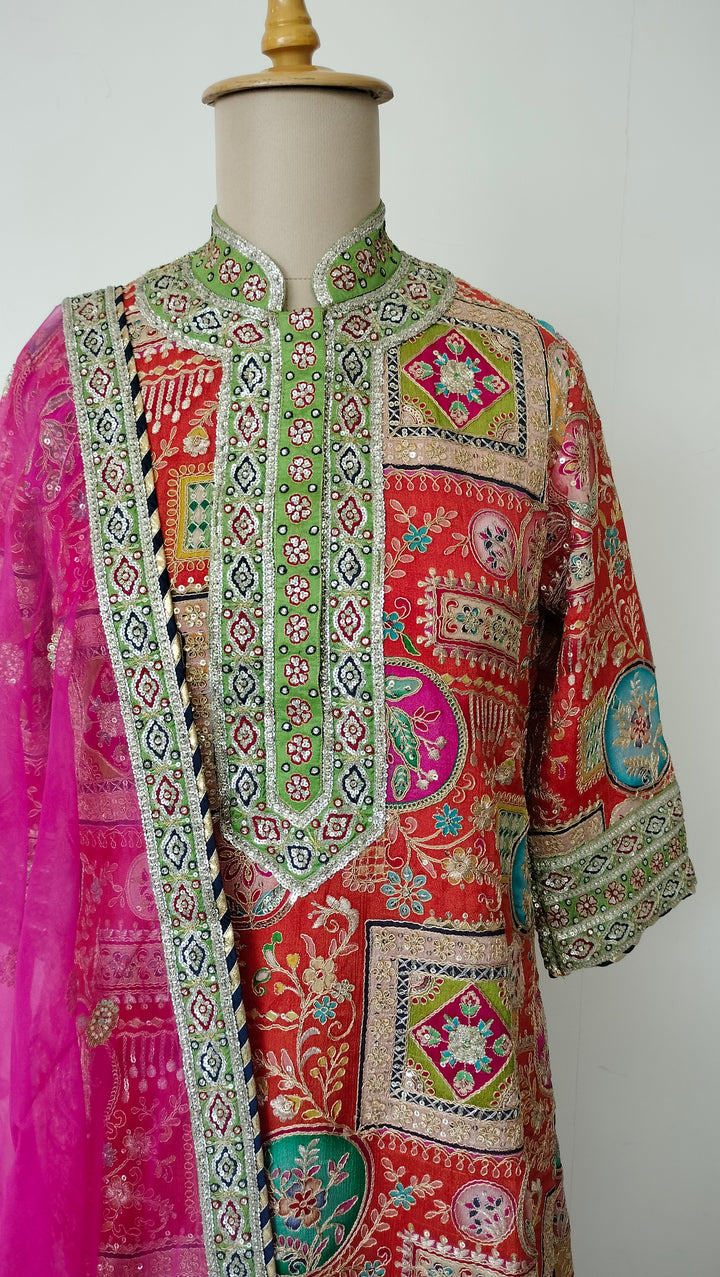 Dabiri Embroidered Gharara Set