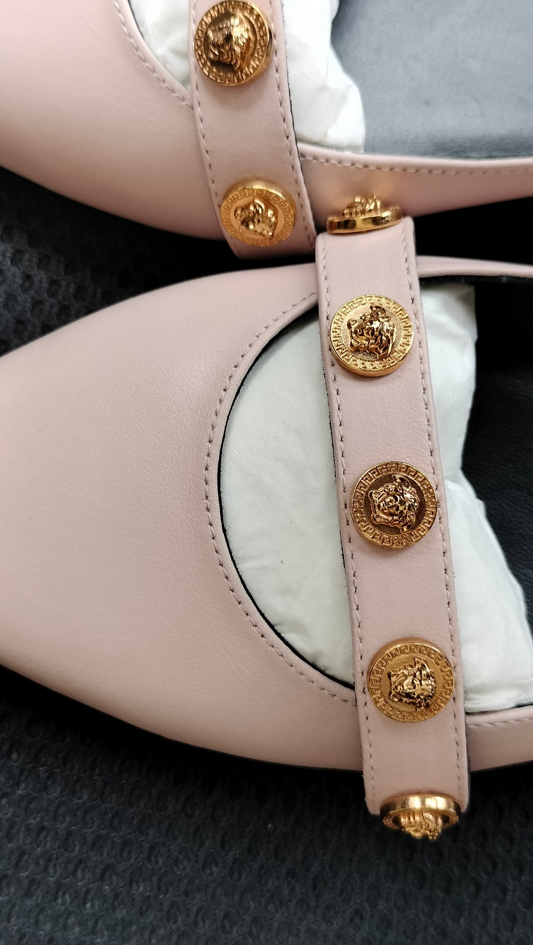 Versace Women's Metal Medusa Studs Ballet Flats Size 37