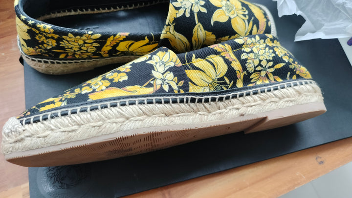 Versace Barocco floral print espadrilles Size 38