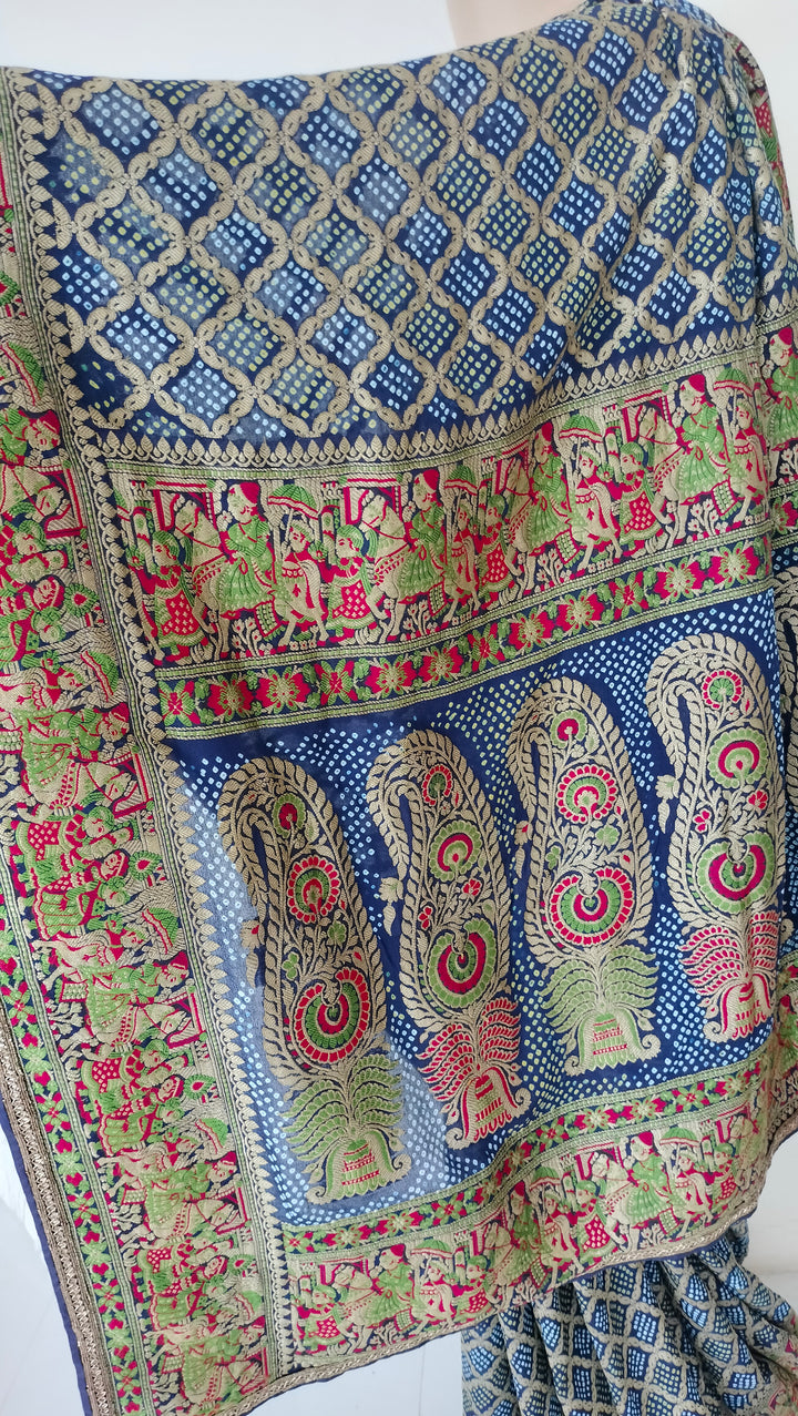 Manish Malhotra Blue Saree Set