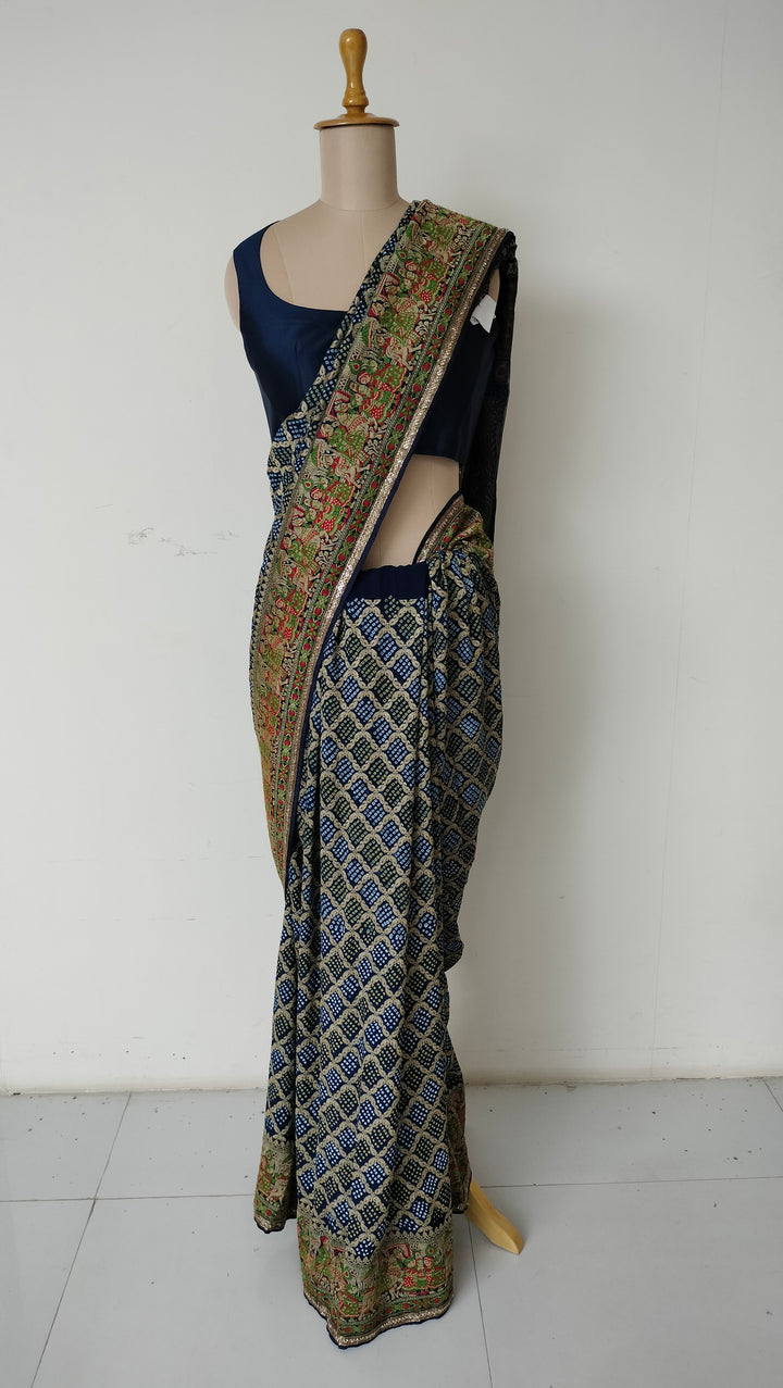 Manish Malhotra Blue Saree Set