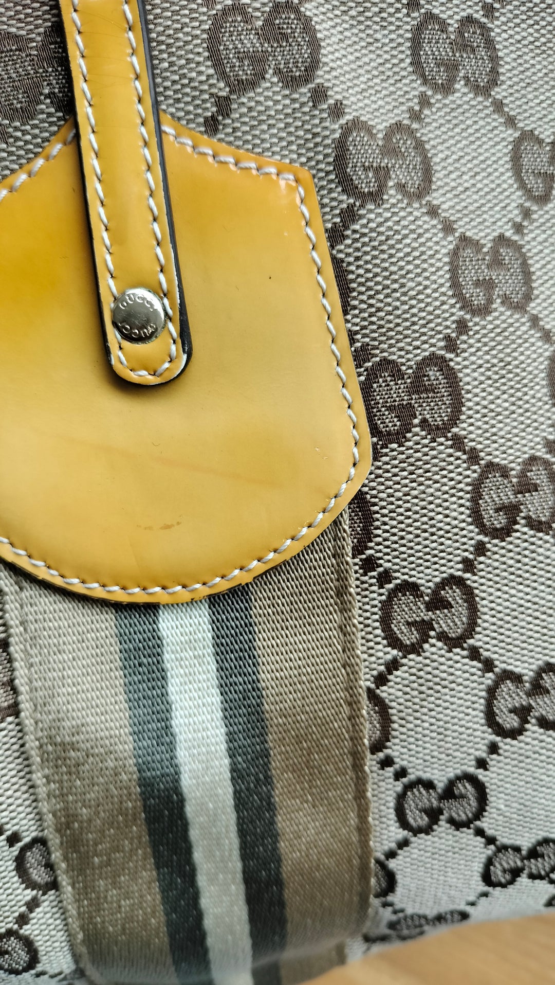 Gucci GG Canvas Canvas Web Jolie Tote